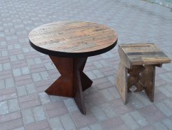 Изготовление столов и стульев из амбарной доски